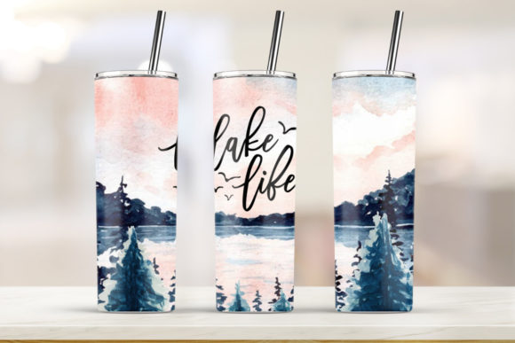 20oz Skinny Lake Life Tumbler: Graphics & Print Templates Review