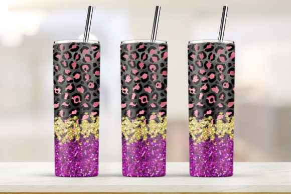 20oz Skinny Tumbler Pink and Gold: Print Templates & Graphics