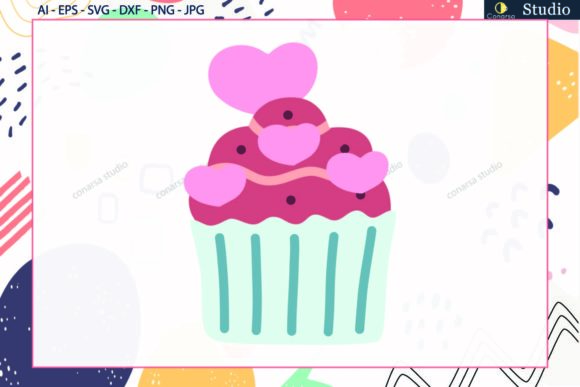 A Cupcake Heart Icon for Warm and Welcoming Graphics