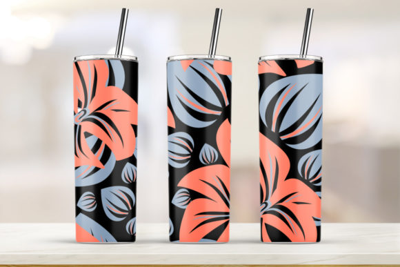 Colorful Flowers 20oz Skinny Tumbler: Graphics & Print