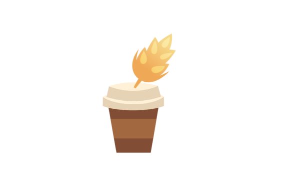 Crafting with a Coffee Cup and Feather Spoon Illustration