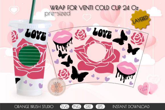 Dripping Love Wrap SVG 24 OZ: Graphics & Crafts Review