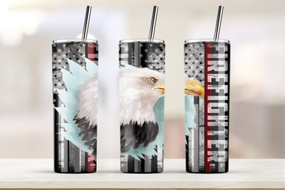 Eagle American 20oz Skinny Tumbler Graphics for Print Templates