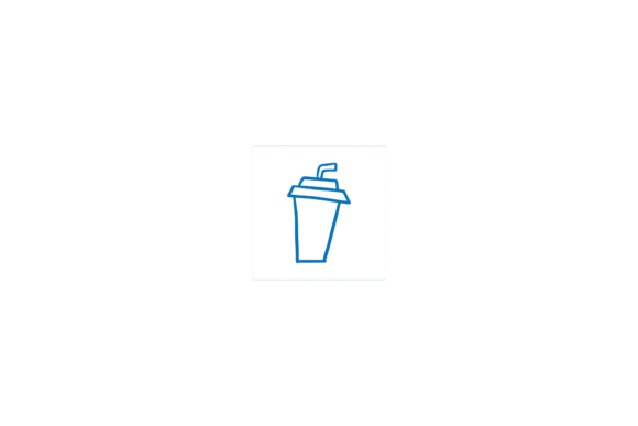 Evaluating the Blue Christmas Cup Coffee Icon Graphics