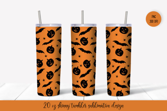 Halloween Tumbler Skinny Sublimation Design for Graphics & Crafts