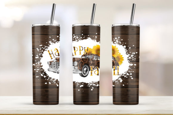 Happy Fall White Wood Skinny Tumbler: A Print Templates & Graphics Review