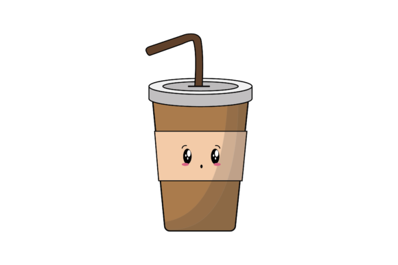 Kawaii Cute Drink Cup Chocolate Graphics for Makers