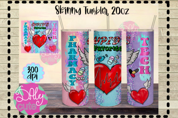 Pharmacy Valentine Tumbler Graphics for Print Templates