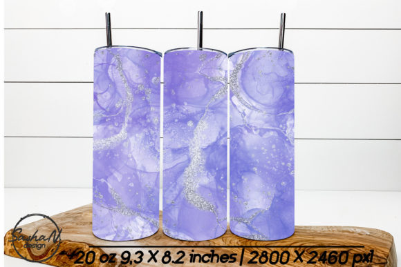 Purple and Silver 20 Oz Skinny Tumbler Graphics for Print