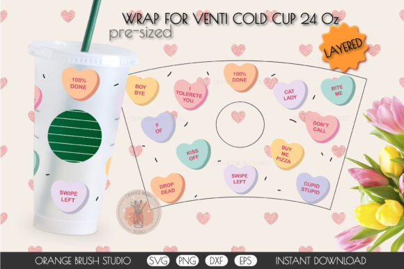 Review: Conversation Hearts Wrap SVG for Crafts & Graphics