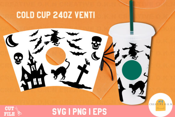 Seamless Full Wrap Halloween Svg for Embroidered Projects