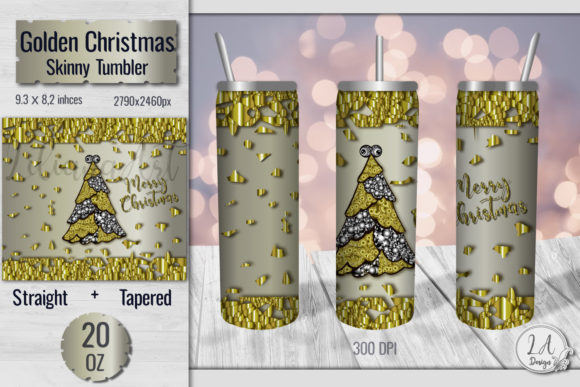 Skinny Tumbler Glitter Christmas Tree