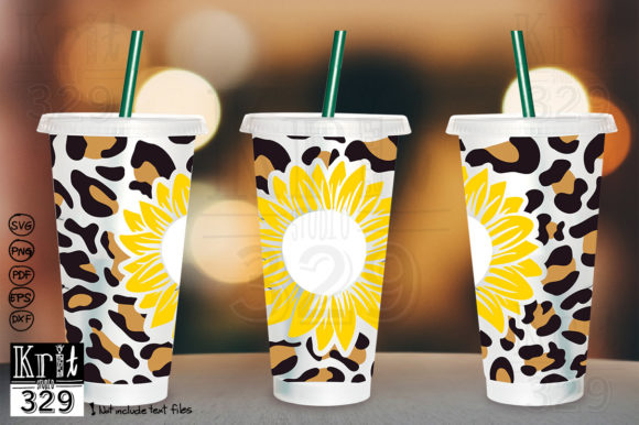Sunflower Cheetah Skin SVG Decal for Graphics and Crafts