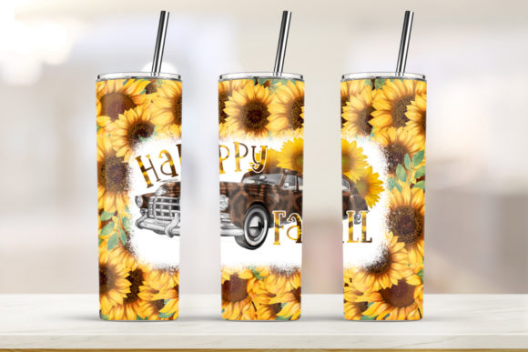 Sunflower Happy Fall 20oz Tumbler Graphics Review