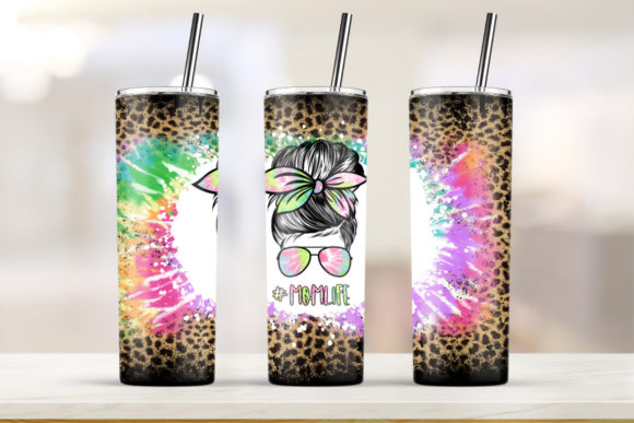 Tie Dye Mom Life 20oz Skinny Tumbler: Graphic & Print