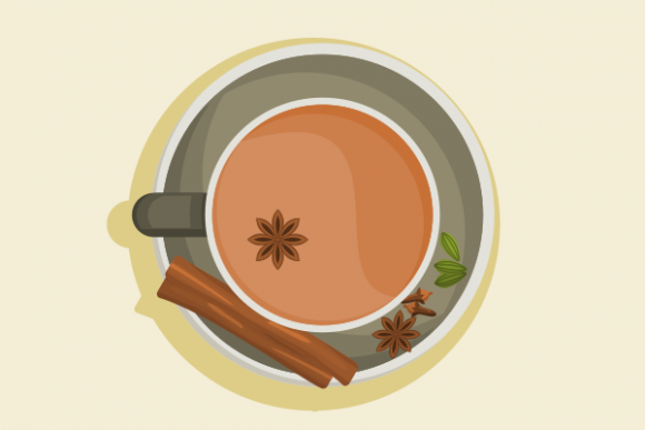 Top View Masala Chai Herb Spices: Graphics & Crafts Review