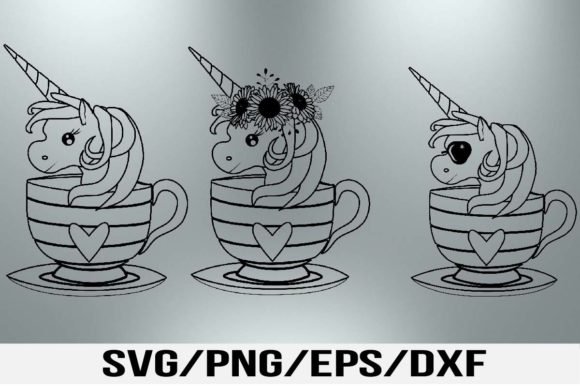Unicorn in a Cup Graphics for Brand Templates