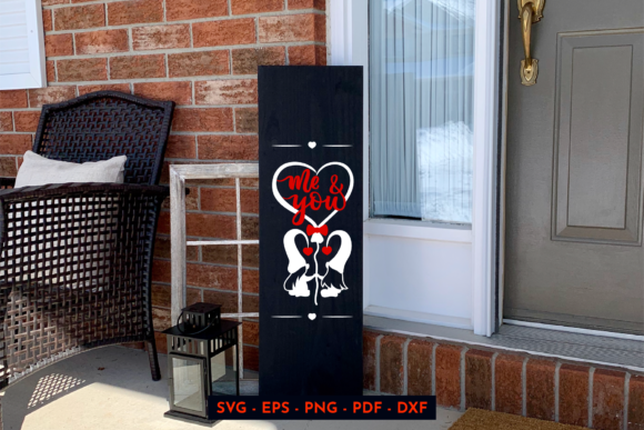Valentine Gnomes Porch Sign: Graphics & Print Templates